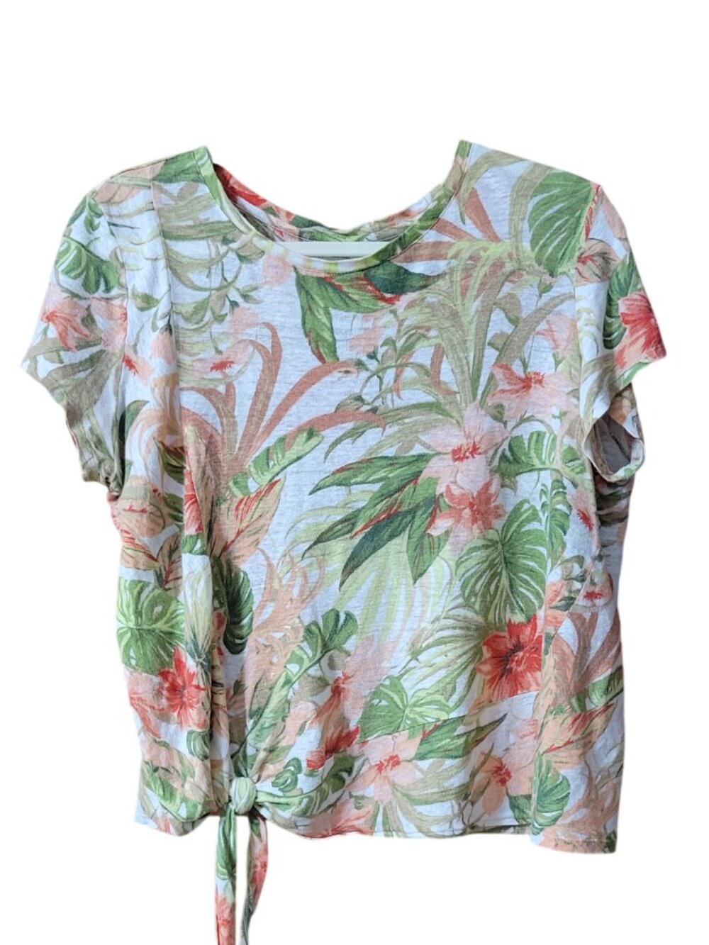 J. Jill Love Linen Tropical Print Top - Size M